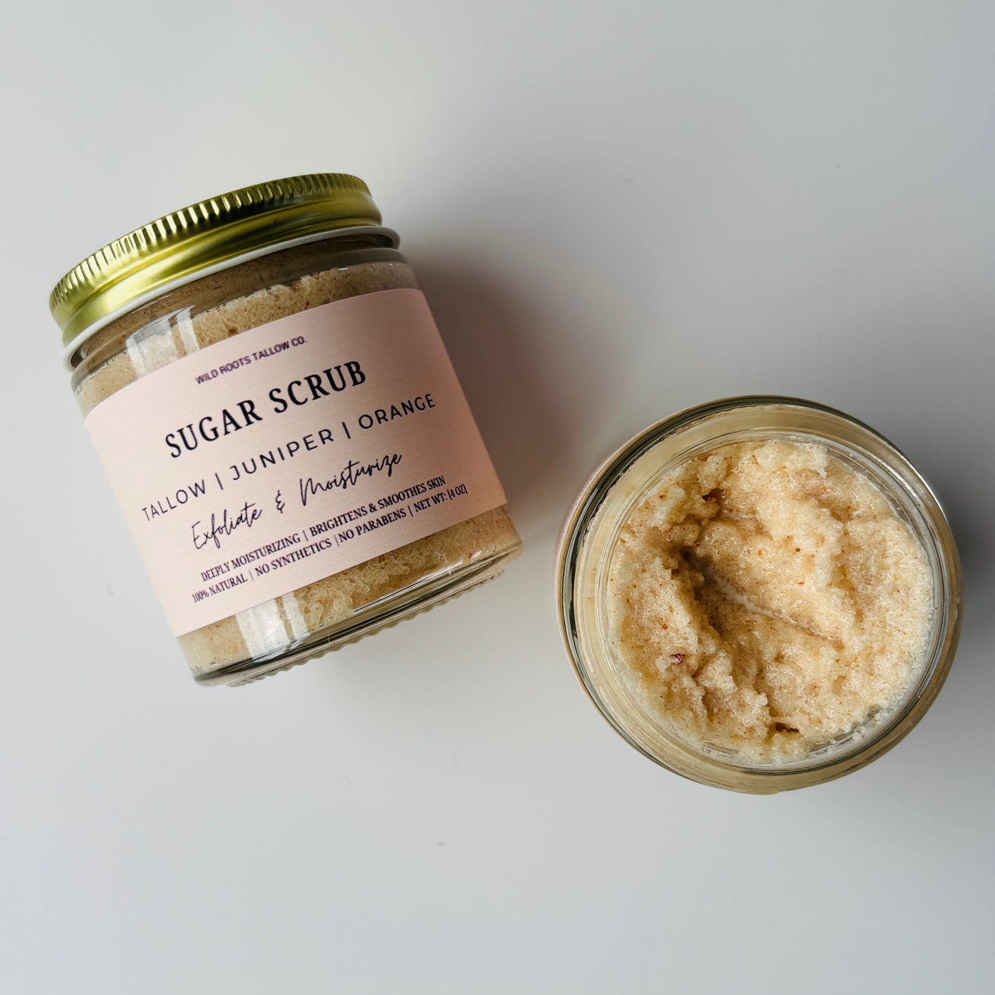 Juniper + Orange Tallow Infused Sugar Scrub