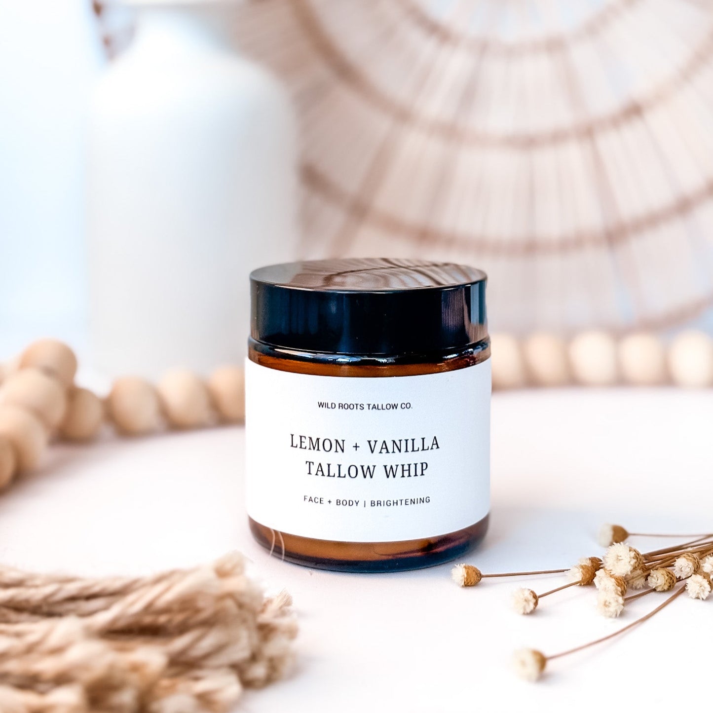 Lemon and Vanilla Tallow Whip | Grass Fed Beef Tallow Balm