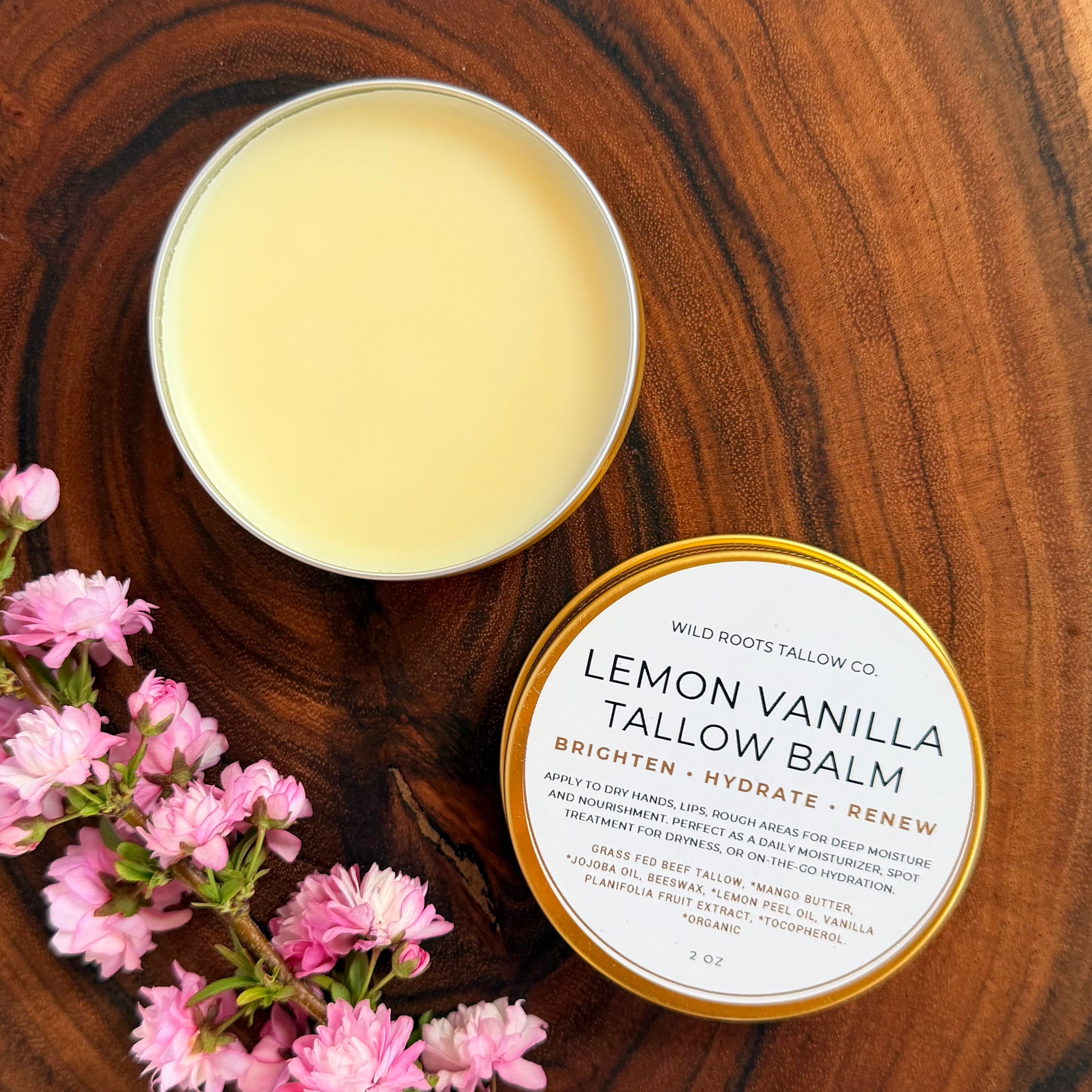 Lemon + Vanilla Tallow Hand + Body Balm