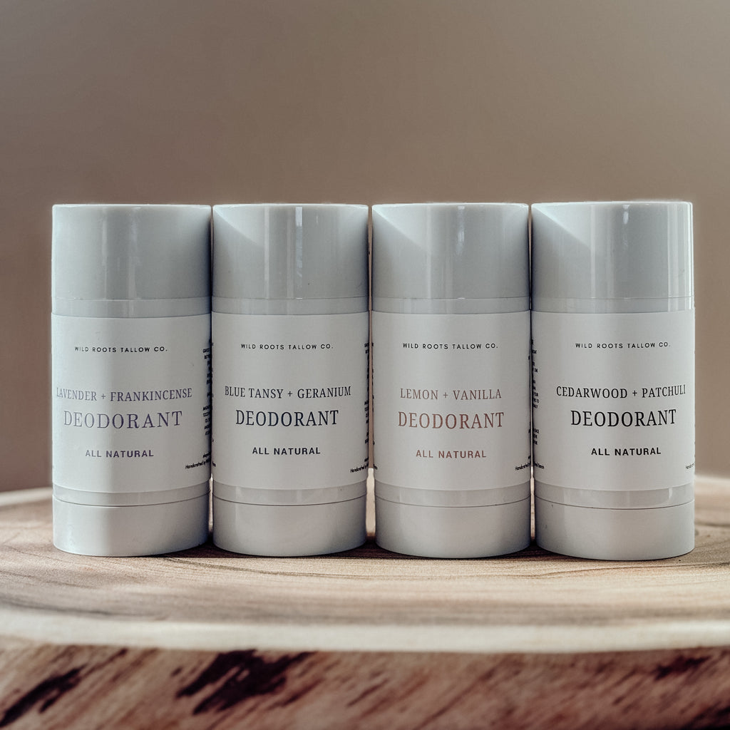 Lemon + Vanilla Tallow Based Deodorant | Baking Soda + Aluminum  Free 3oz