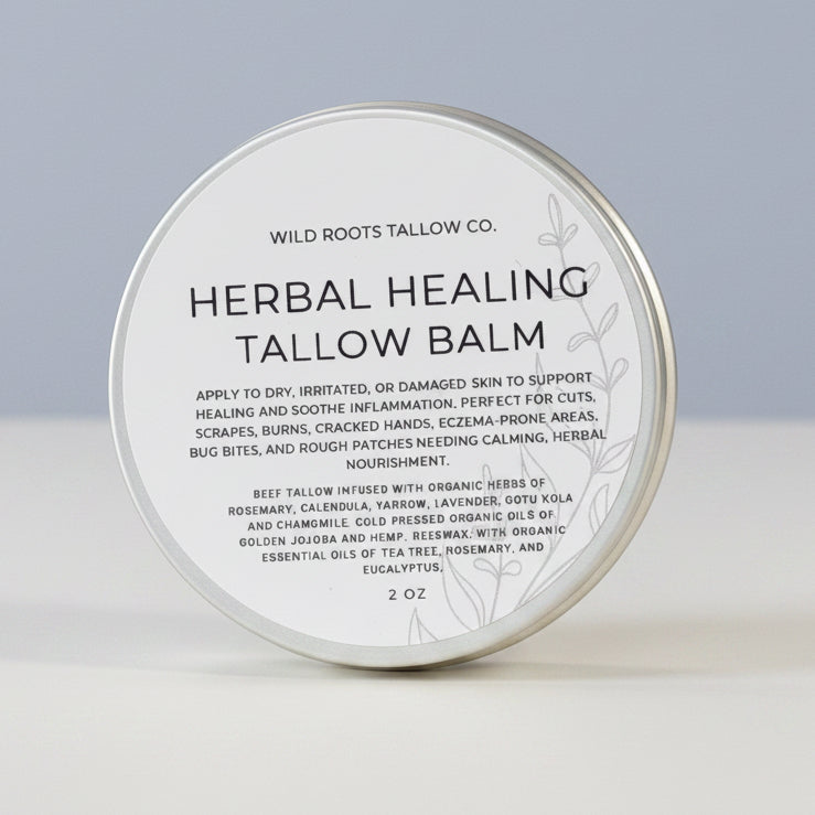 Herb Infused Tallow & Hemp Healing Balm