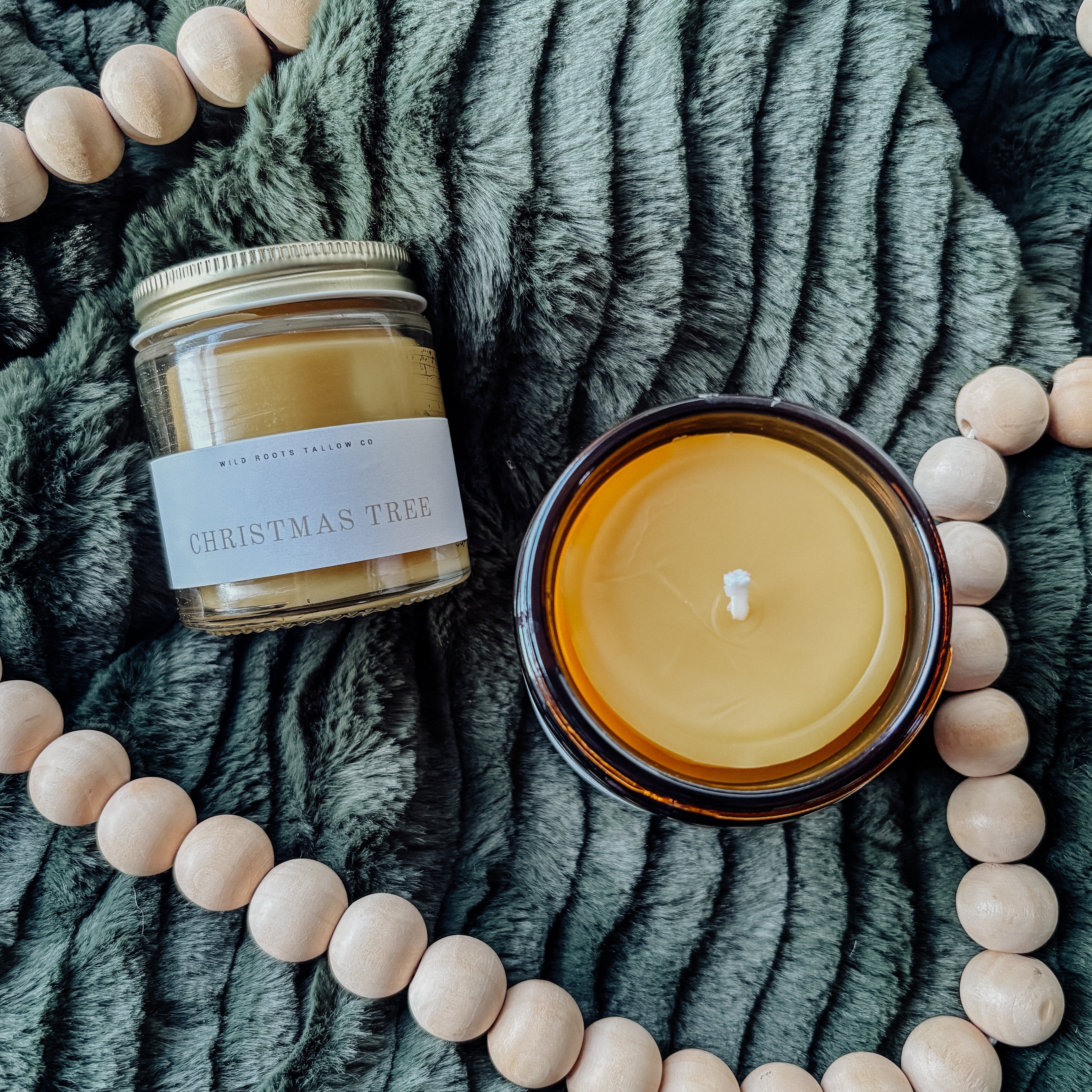 Christmas Tree Beeswax Candle