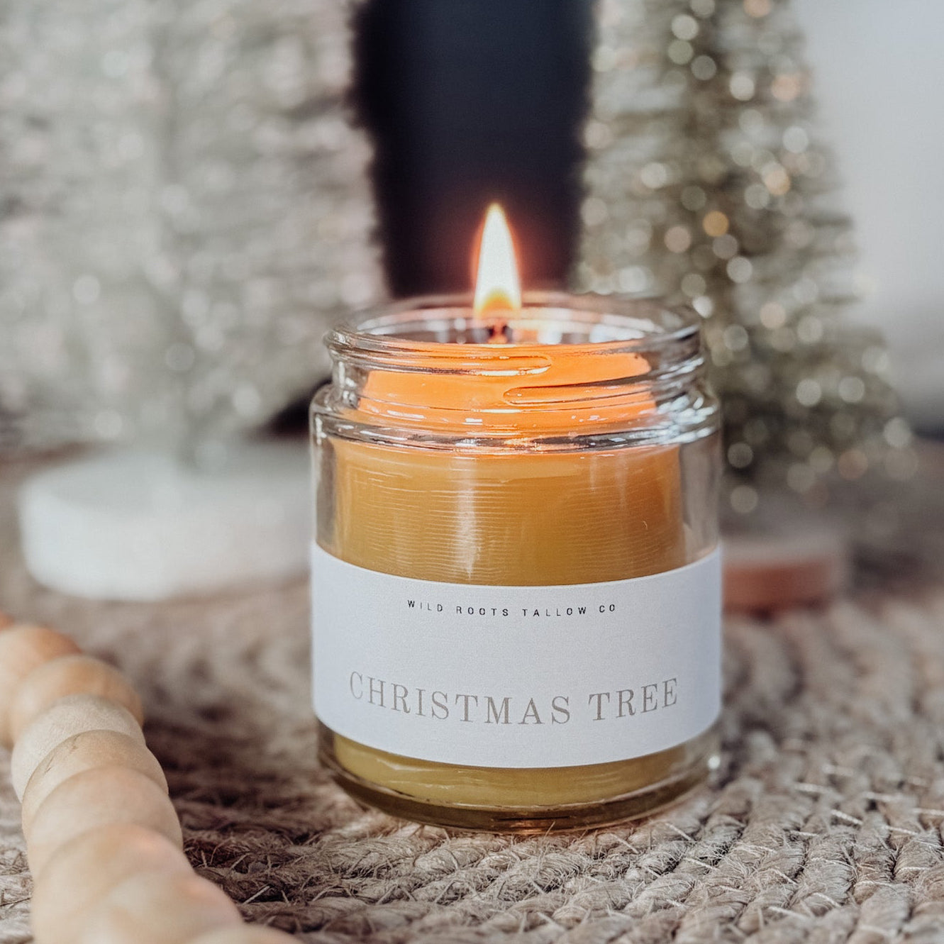 Christmas Tree Beeswax Candle