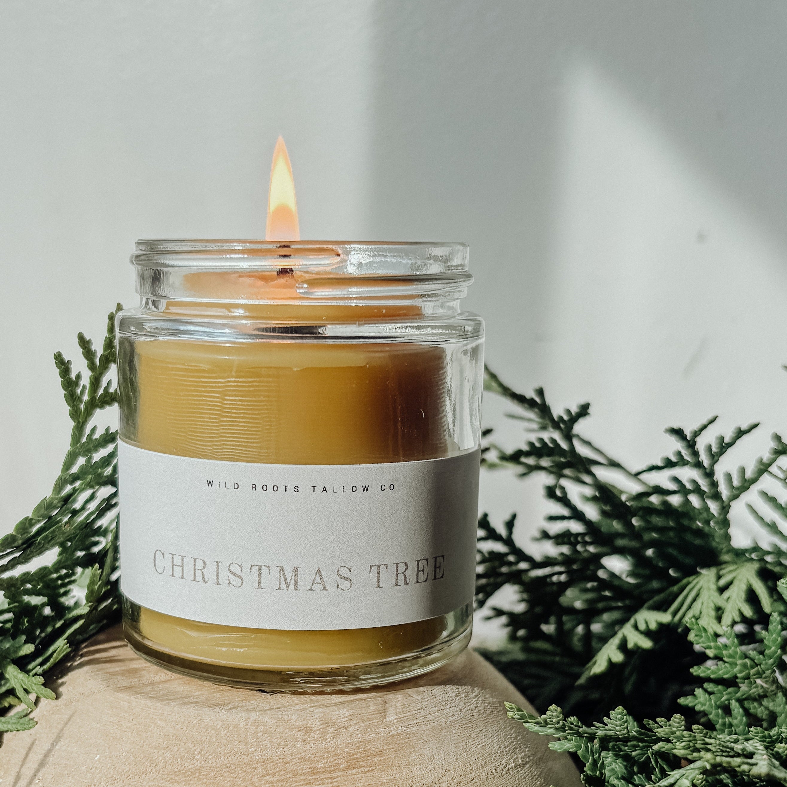 Christmas Tree Beeswax Candle