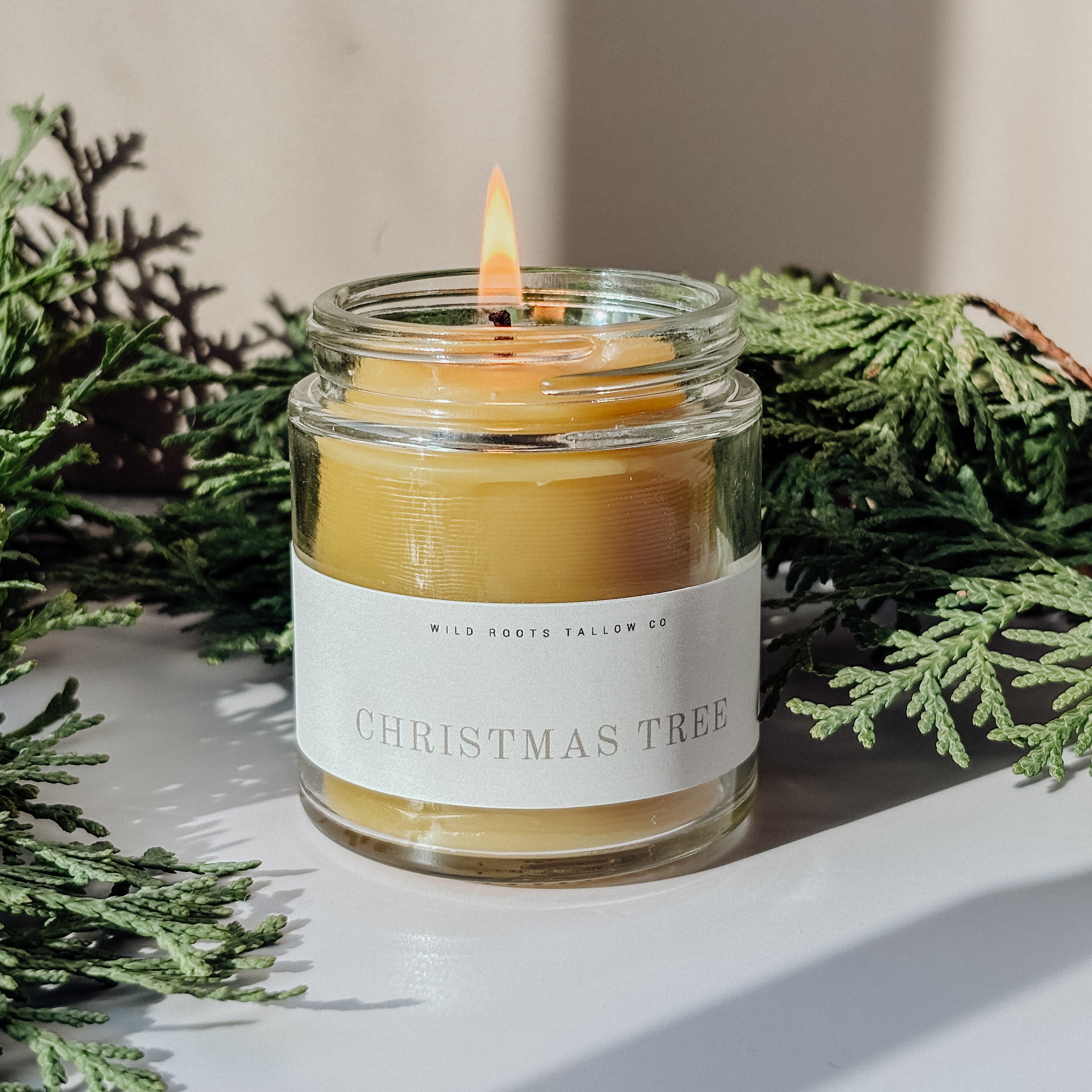 Christmas Tree Beeswax Candle
