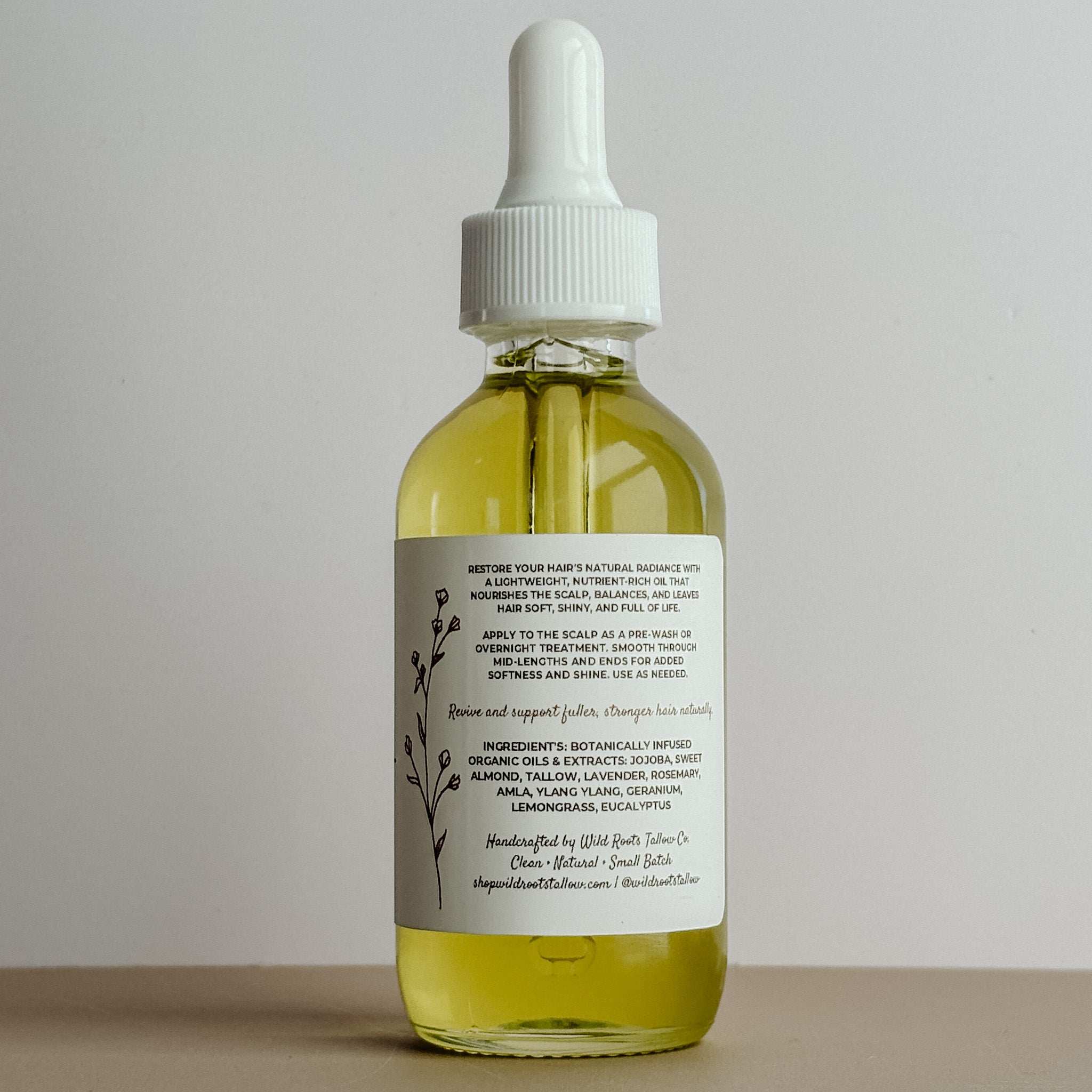 Tallow + Rosemary Hair + Scalp Oil | Holistic Hair Growth