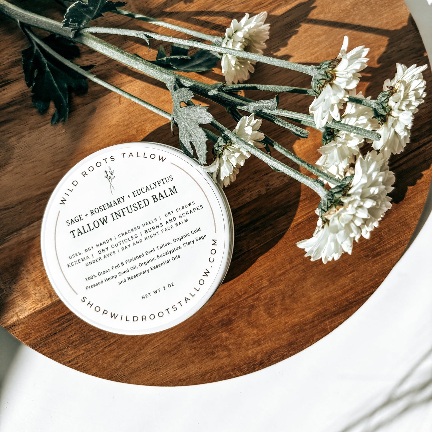 Sage +. Rosemary + Eucalyptus  Tallow Balm