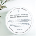 Sage +. Rosemary + Eucalyptus  Tallow Balm
