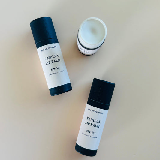 Vanilla Lip Balm SPF 15 Tallow Based