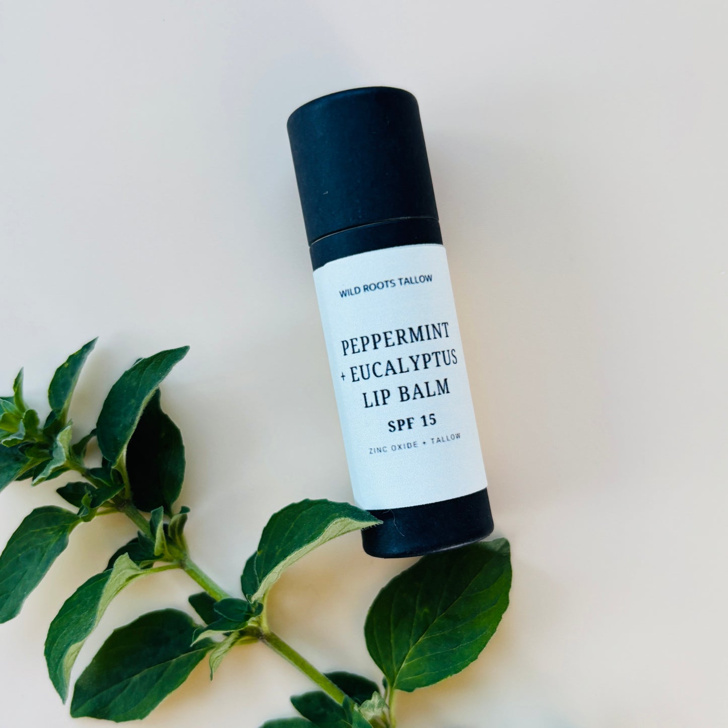 Peppermint + Eucalyptus Lip Balm SPF 15 Tallow Based