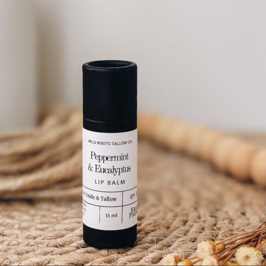 Peppermint + Eucalyptus Lip Balm SPF 15 Tallow Based
