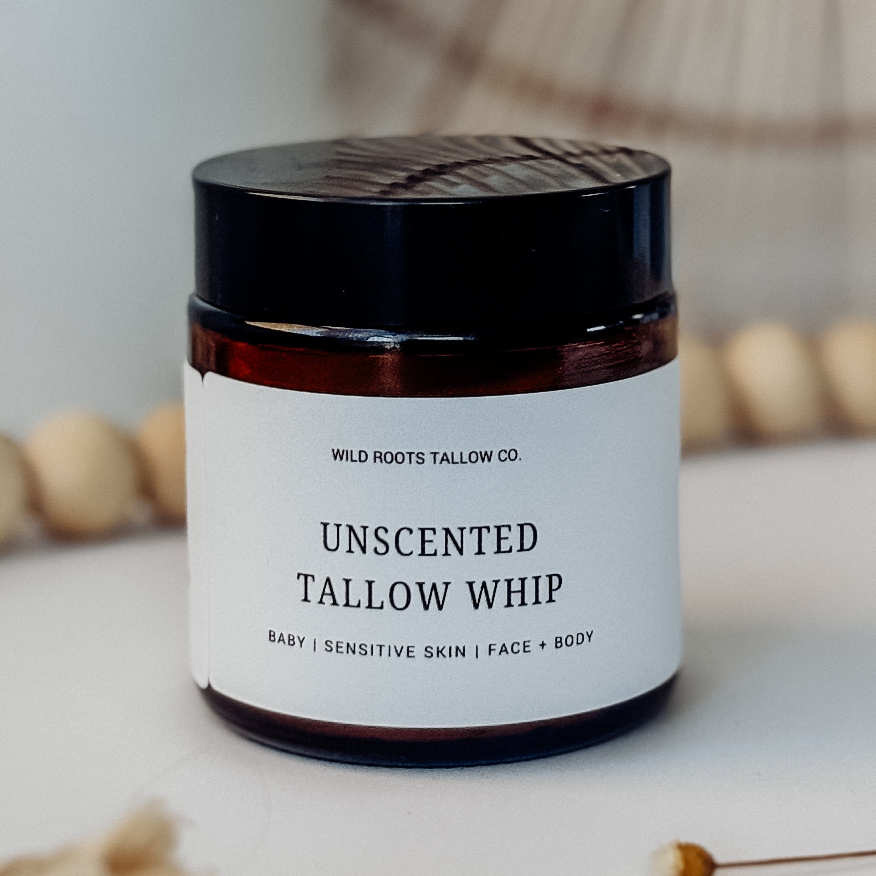 Natural Unscented Grass Fed Tallow Whip | ESSENTIAL OIL FREE